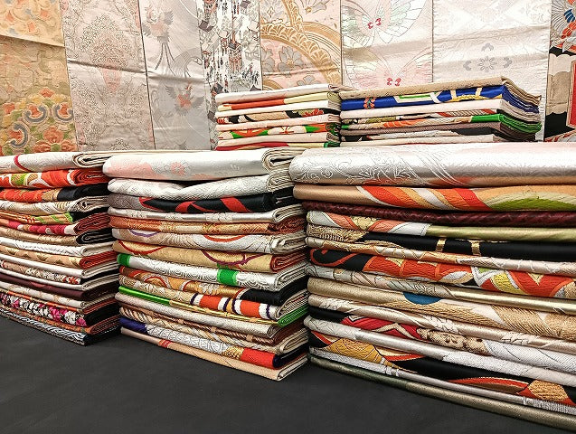 平和屋着物■袋帯 西陣 まとめて100点 鳳凰 鶴 人物 蝶 風景 更紗 松竹梅 乱菊 花柄 正倉院 佐賀錦 金銀糸 未使用品あり 全て正絹 mmm1102