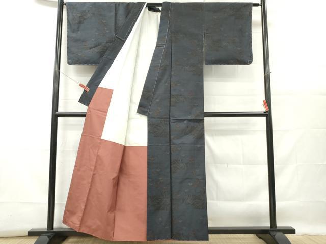 平和屋着物■本場大島紬 笹の葉文 正絹 逸品 DABF6450zy