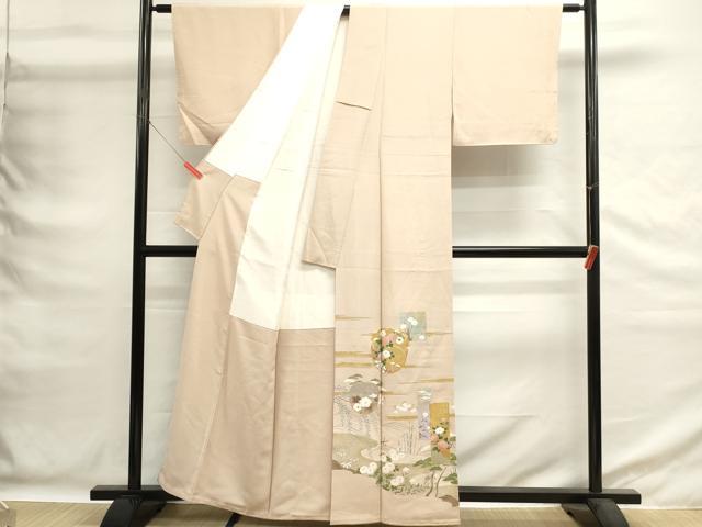 平和屋着物■豪華色留袖 駒刺繍 短冊花文 金彩 正絹 逸品 未使用 DABG6571cd