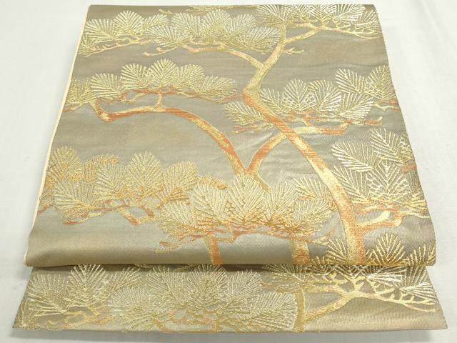平和屋着物◎西陣の名門 本家加納 六通柄袋帯 枝松葉文 金糸 引箔 三越扱い 正絹 逸品 DABF8319we
