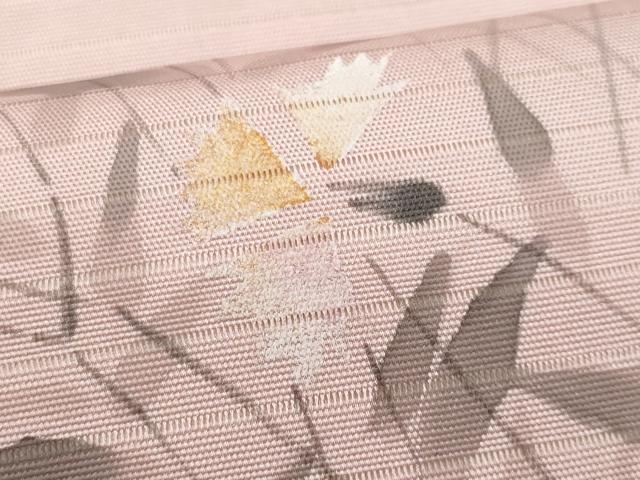 平和屋着物*夏物 九寸名古屋帯 手描き 枝花文 CABG9897fb