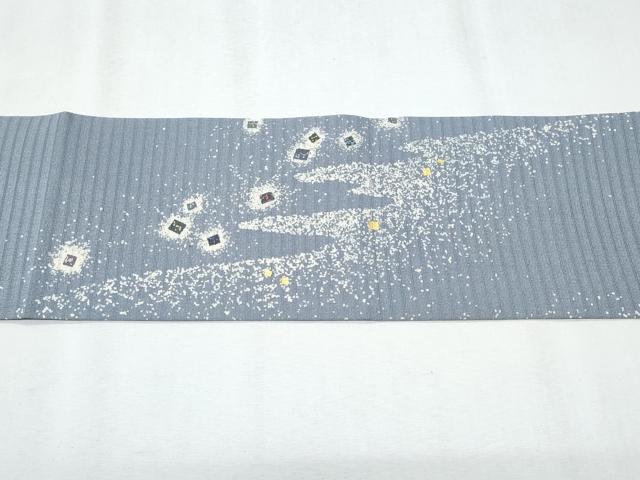 平和屋着物*夏物 九寸名古屋帯 作家物 箔散らし 正絹 逸品 CABG9905fb