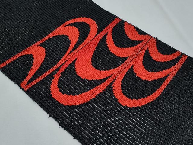平和屋着物*夏物 八寸名古屋帯 流水文 黒地 正絹 逸品 CABG9961fb