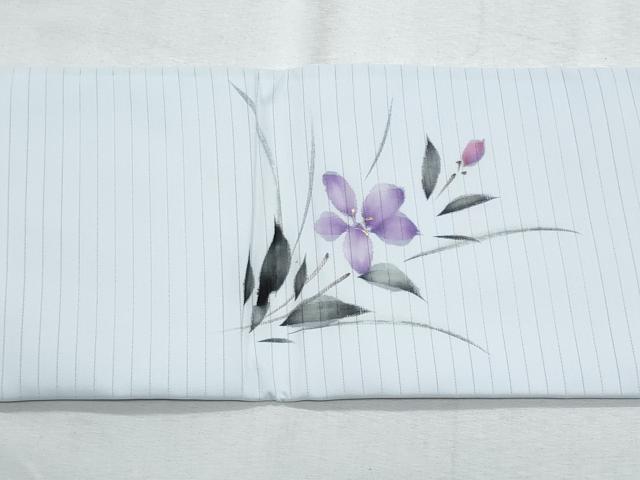 平和屋着物*夏物 九寸名古屋帯 手描き 舞蝶枝花文 金糸 CABG9910fb