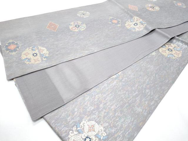 平和屋着物*夏物 六通柄袋帯 菱花丸文 金銀糸 正絹 逸品 CABG9988fb