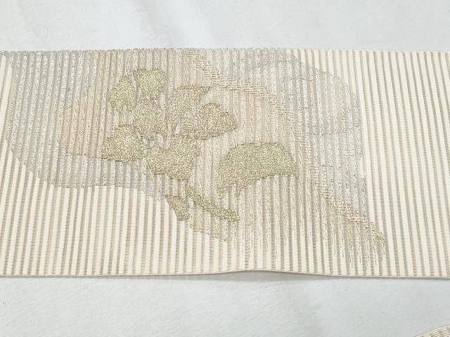 平和屋着物*夏物 八寸名古屋帯 絽綴れ 枝花文 金銀糸 正絹 逸品 CABH8010fb