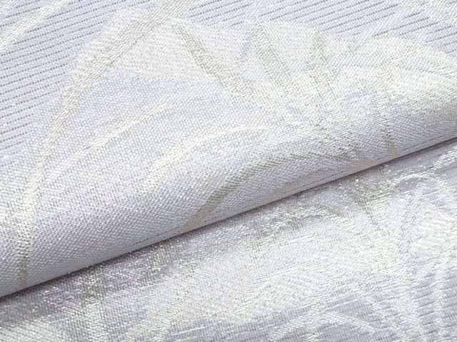 平和屋着物*夏物 六通柄袋帯 草木文 銀糸 正絹 逸品 CABG9981fb