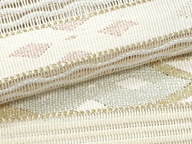 平和屋着物*夏物 八寸名古屋帯 絽綴れ 横段吉祥文 正絹 逸品 CABG9965fb