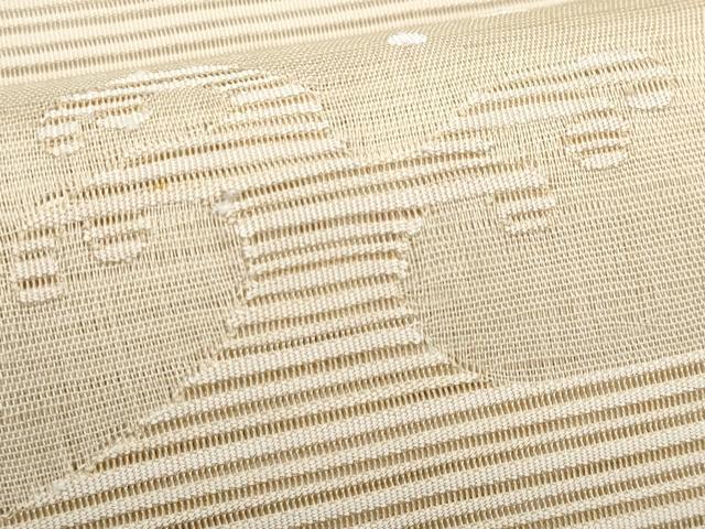 平和屋着物*夏物 八寸名古屋帯 絽綴れ 立波文 銀糸 正絹 逸品 CABG9966fb