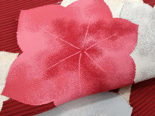平和屋着物*夏物 八寸名古屋帯 絽綴れ 枝花文 金銀糸 三越扱い 正絹 逸品 CABH8011fb
