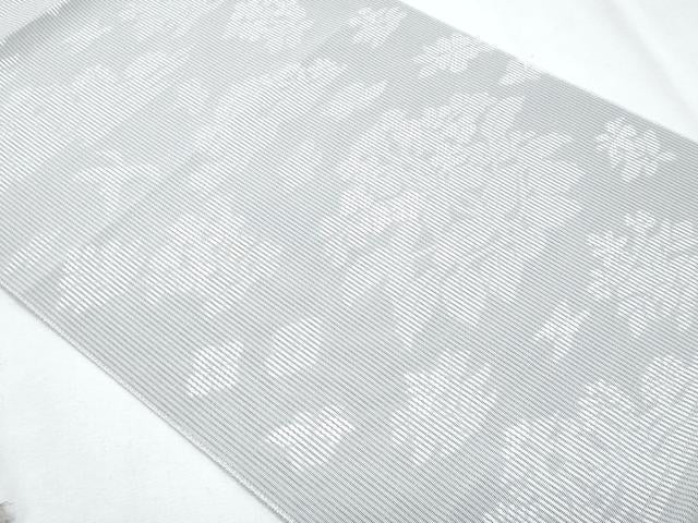 平和屋着物*夏物 八寸名古屋帯 草花文 正絹 逸品 CABG9969fb