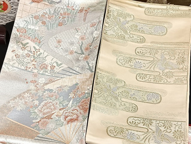 平和屋着物■袋帯 西陣 まとめて100点 向かい鳳凰 鶴 孔雀 風景 松竹梅 花柄 正倉院 佐賀錦 金銀糸 など 未使用品あり 全て正絹 mmm1112