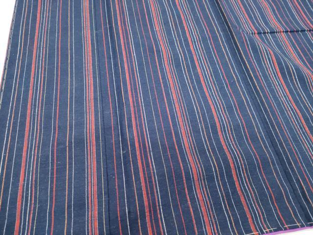 平和屋着物■上質な紬 縞 正絹 逸品 CABH0995ou