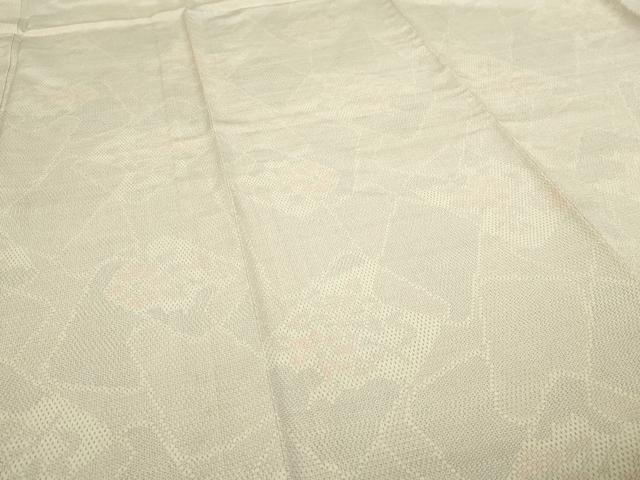 平和屋着物▽本塩沢 単衣 110亀甲 やまだ織 草花文 証紙付き 正絹 逸品 DABF8897sf