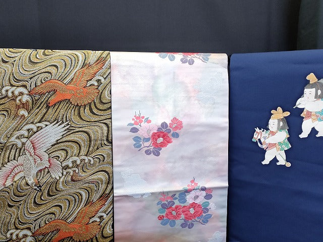 平和屋本店■名古屋帯 まとめて100点 鷹 人物 風景 更紗 花柄 手描き 型染め 佐賀錦 金銀糸 など 着用可能多数 未使用品有 全て正絹 se4139