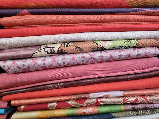 平和屋本店■名古屋帯 まとめて100点 鷹 人物 風景 更紗 花柄 手描き 型染め 佐賀錦 金銀糸 など 着用可能多数 未使用品有 全て正絹 se4139