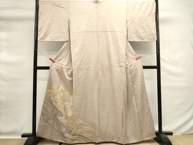平和屋着物■訪問着 駒刺繍 流水片輪車文 金銀彩 正絹 逸品 DABG6717cd