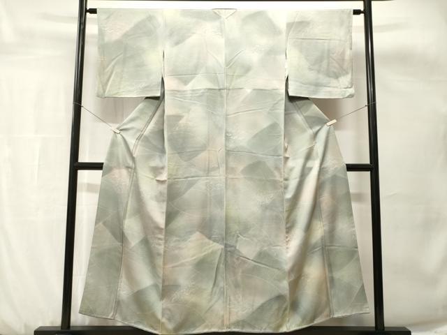 平和屋着物■上質な小紋 切嵌松葉文 暈し染め 正絹 逸品 CABH0672ev