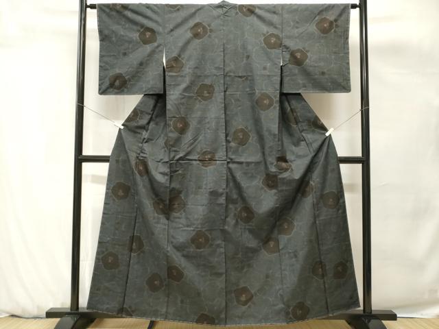 平和屋着物■本場大島紬 7マルキ 椿 正絹 逸品 CABH0662ev