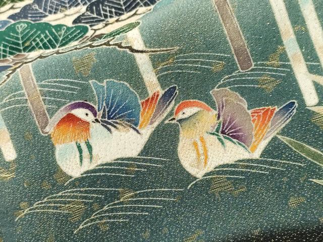 平和屋着物■豪華黒留袖 作家物 寿光織 鴛鴦御所解文 暈し染め 金彩 正絹 逸品 CABH0674ev