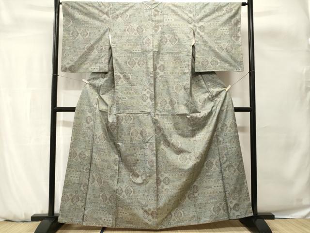 平和屋着物■本場大島紬 7マルキ 更紗切嵌吉祥花文 正絹 逸品 CABH0667ev