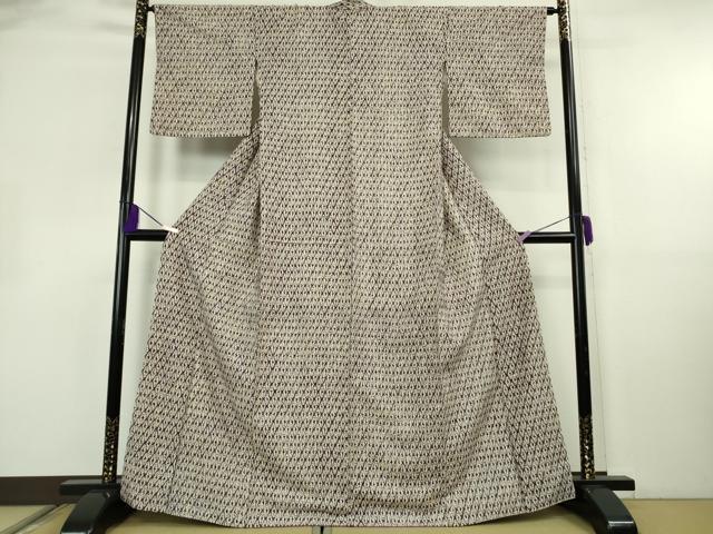 平和屋本店●極上 岩手の匠 草紫堂 南部絞り 紫根染 紬 菱繋ぎ 正絹 逸品 DZAB4106kh6