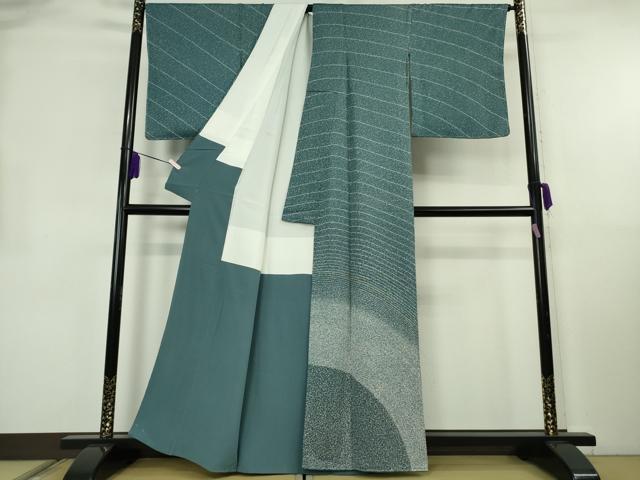 平和屋本店●極上 人間国宝 森口華弘 蒔糊友禅 蒔糊散らし 訪問着 輪 金糸 三越扱い 逸品 DZAB4197kh6