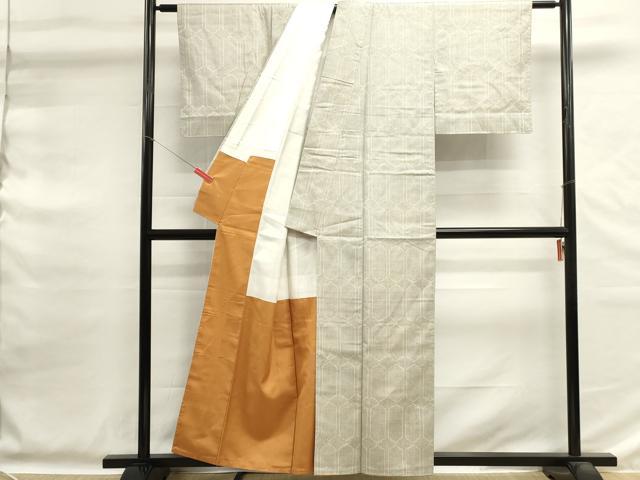 平和屋着物■上質な紬 亀甲柄 正絹 逸品 DABG6743cd
