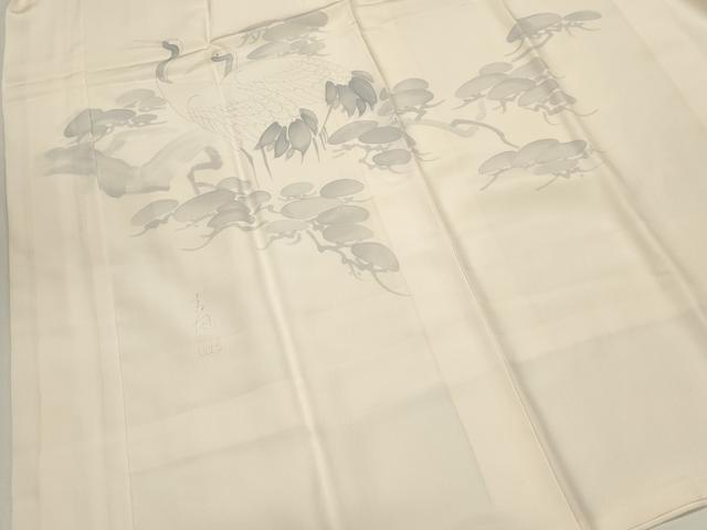 平和屋着物■長襦袢 袷 作家物 群鶴文 笠松 暈し染め 正絹 逸品 DABG6769cd