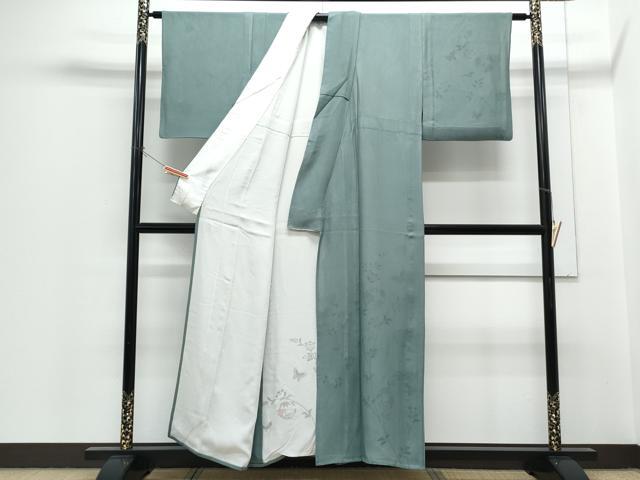 平和屋着物*夏物 訪問着 紗袷 紗×絽 花蝶文 正絹 逸品 CABH3889th