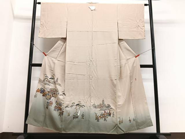 平和屋着物■豪華色留袖 作家物 人物風景文 暈し染め 金彩 正絹 逸品 CABH4166xe