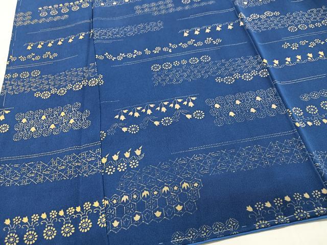 平和屋着物■上質な小紋 草花文 正絹 逸品 CABH4142xe