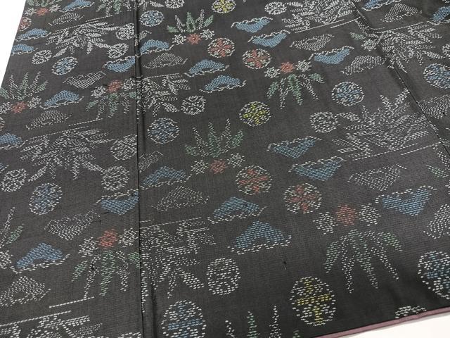 平和屋着物■上質な紬 笹松文 高島屋扱い 正絹 逸品 CABH4143xe