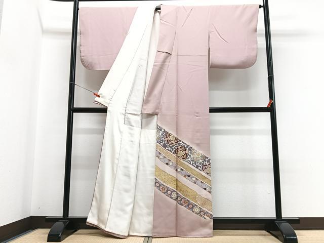 平和屋着物■豪華色留袖 駒刺繍 花唐草文 金彩 正絹 逸品 CABH4152xe