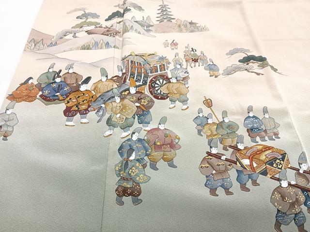 平和屋着物■豪華色留袖 作家物 人物風景文 暈し染め 金彩 正絹 逸品 CABH4166xe