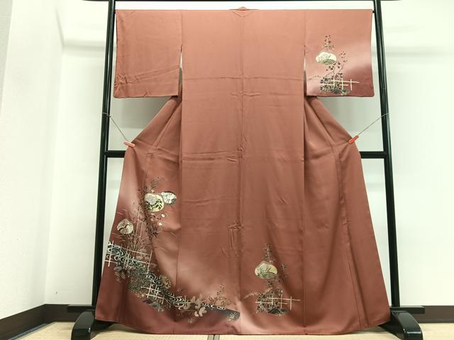 平和屋着物■訪問着 草花文 暈し染め 金彩 正絹 逸品 CABH4158xe