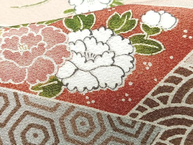 平和屋着物■上質な小紋 草花文 正絹 逸品 CABH4151xe