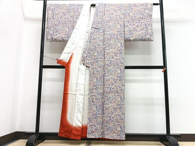 平和屋着物■上質な小紋 風景花文 正絹 逸品 CABH4172xe