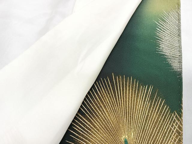 平和屋着物■豪華黒留袖 泰常 刺繍 孔雀松葉文 暈し染め 金彩 正絹 逸品 CABH4197xe