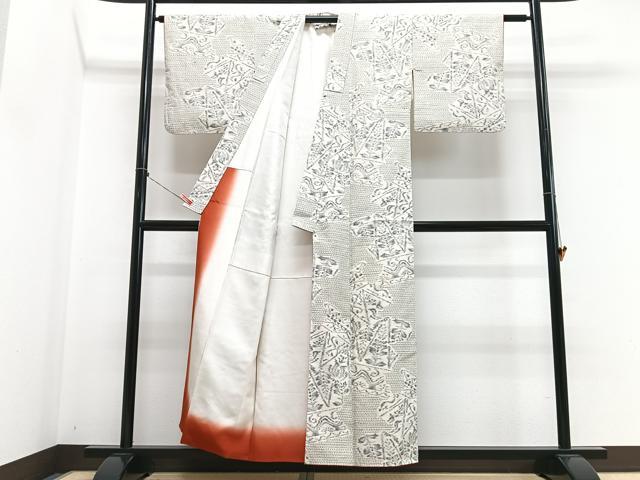 平和屋着物■上質な紬 陶器花文 正絹 逸品 CABH4193xe