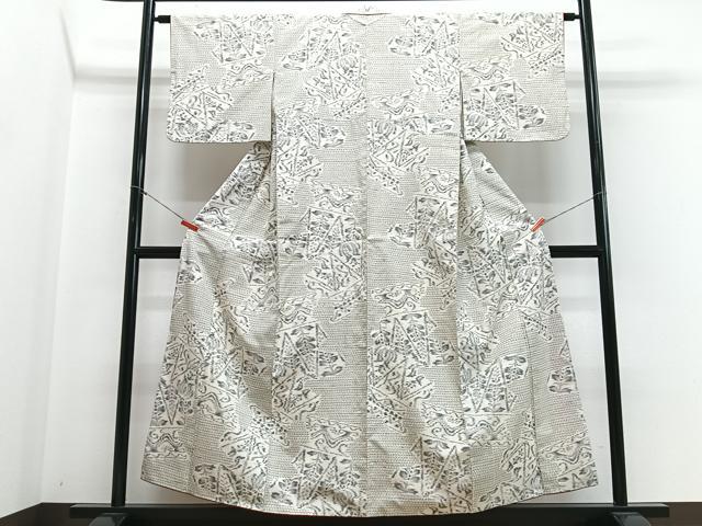 平和屋着物■上質な紬 陶器花文 正絹 逸品 CABH4193xe