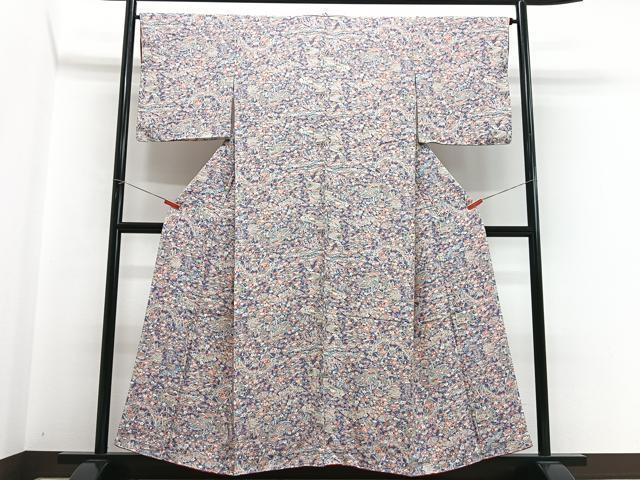 平和屋着物■上質な小紋 風景花文 正絹 逸品 CABH4172xe