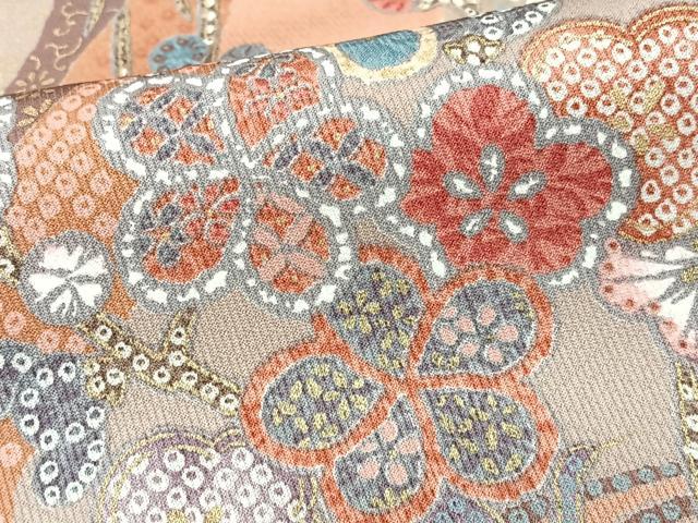 平和屋着物■上質な小紋 吉祥花文 正絹 逸品 CABH4183xe