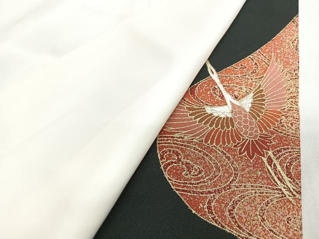 平和屋着物■豪華黒留袖 群鶴 金彩 正絹 逸品 CABH4180xe