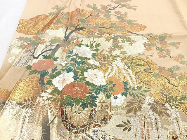 平和屋着物■訪問着 花車文 金彩 正絹 逸品 CABH4182xe