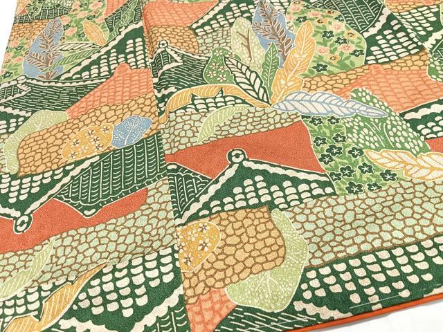 平和屋着物■上質な小紋 草花文 正絹 逸品 CABH4213xe