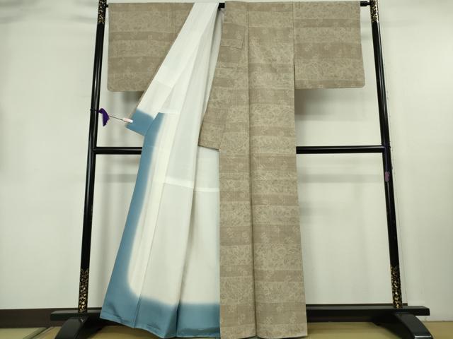 平和屋本店●極上 本場結城紬 重要無形文化財 100亀甲 奥順謹製 鳳凰花横段文 証紙付き 逸品 未使用 DZAA8411kh6