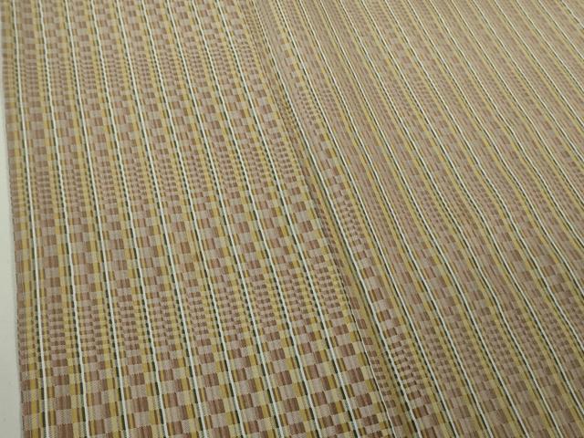 平和屋本店●極上 山下八百子 本場黄八丈 市松綾織 逸品 未使用 DZAB3277kh6