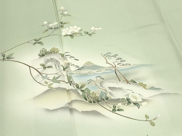 平和屋着物■訪問着 友禅 作家物 風景文 暈し染め 正絹 逸品 DABG6646cd