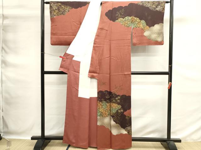 平和屋着物■訪問着 雲重ね花文 金彩 正絹 逸品 DABG6642cd